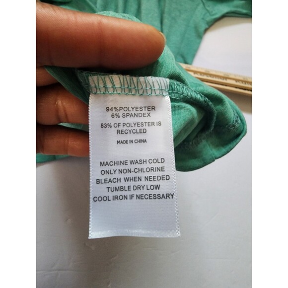 0.1 Algo Shirt Boys XL (16-18) Green Performance Quarter Zip Long Sleeve - Picture 5 of 9